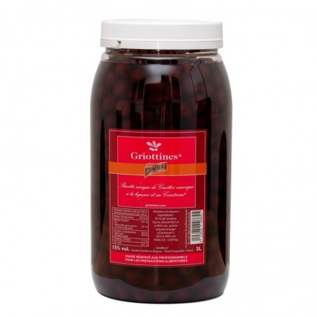 CHERRIES 15% WITH COINTREAU EXCISE  INCLUDED 3 LITRES  BUCKET