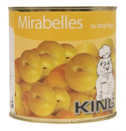 MIRABELLES IN LIGHT SYRUP KING 6 X 3KG  BOX