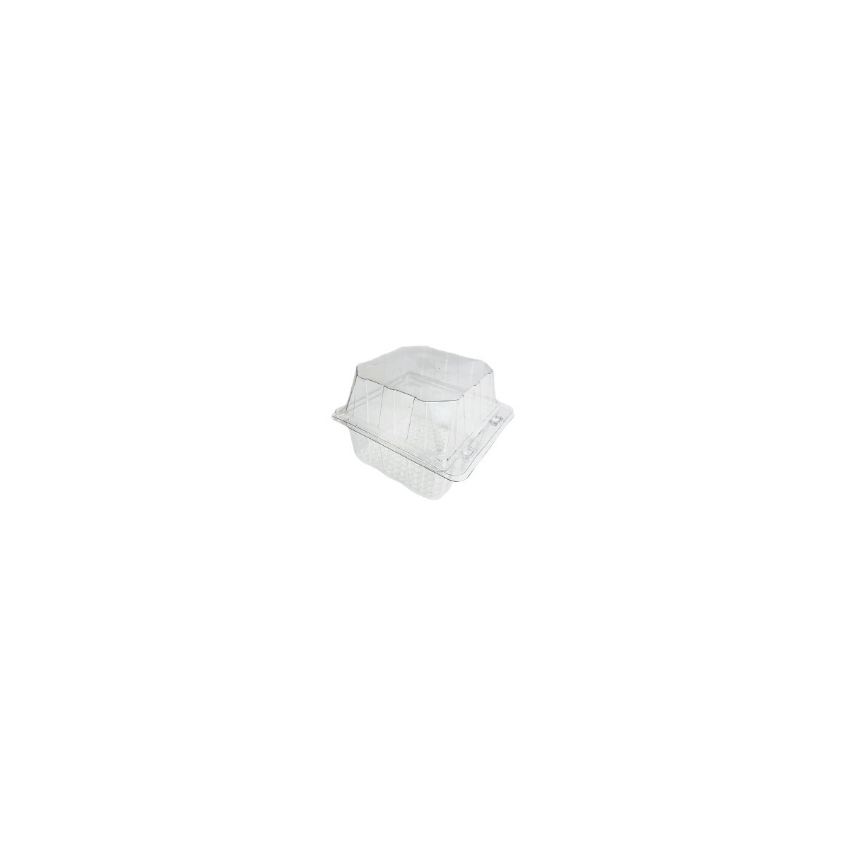 BOÎTE PATISSIERE PATIPACK CARRÉE INT.100X100X90MM COUVERCLE À CHARNIÈRE VENTILÉE 405PCS SCDE