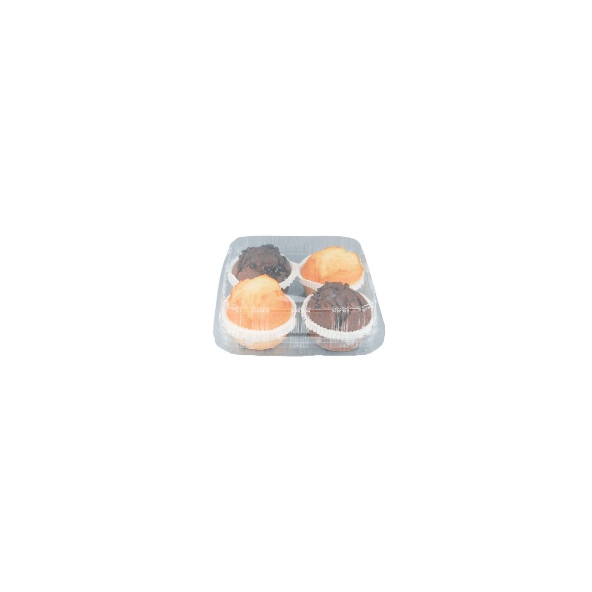 PATIPACK SQUARE PASTRY BOX 16,5X16,5X6,5CM VENTILATED HINGED LID 320PCS 