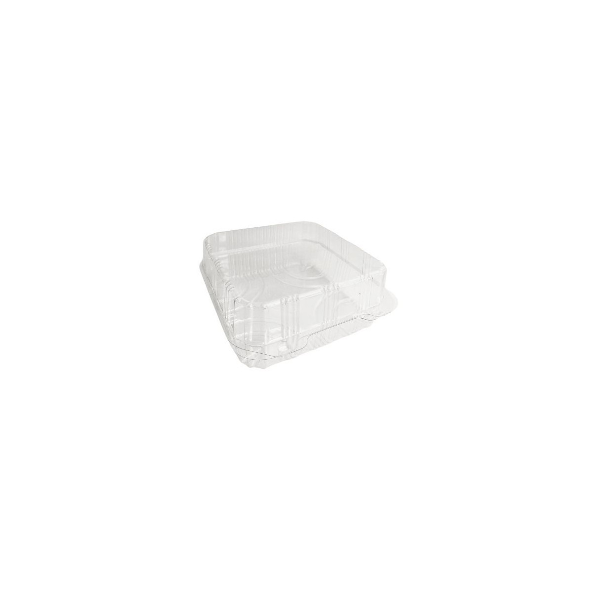 PATIPACK SQUARE PASTRY BOX 16,5X16,5X8CM VENTILATED HINGED LID 320PCS 