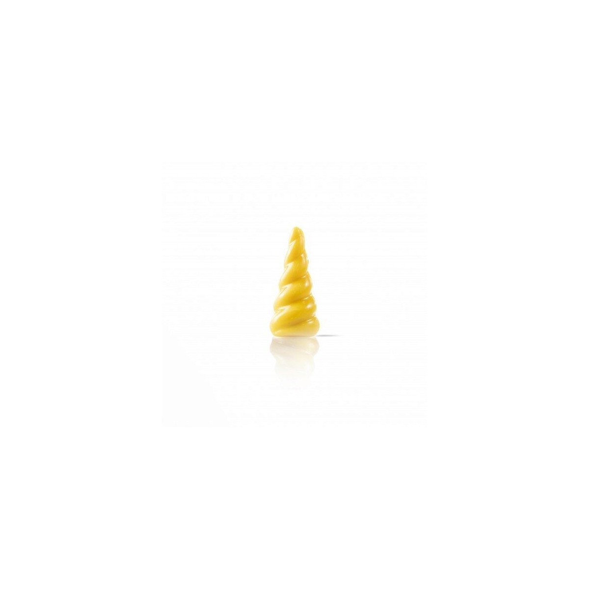 1078254 CORNE DE LICORNE JAUNE/OR 2D CHOCOLAT 44X19MM 144 PCES S/CDE