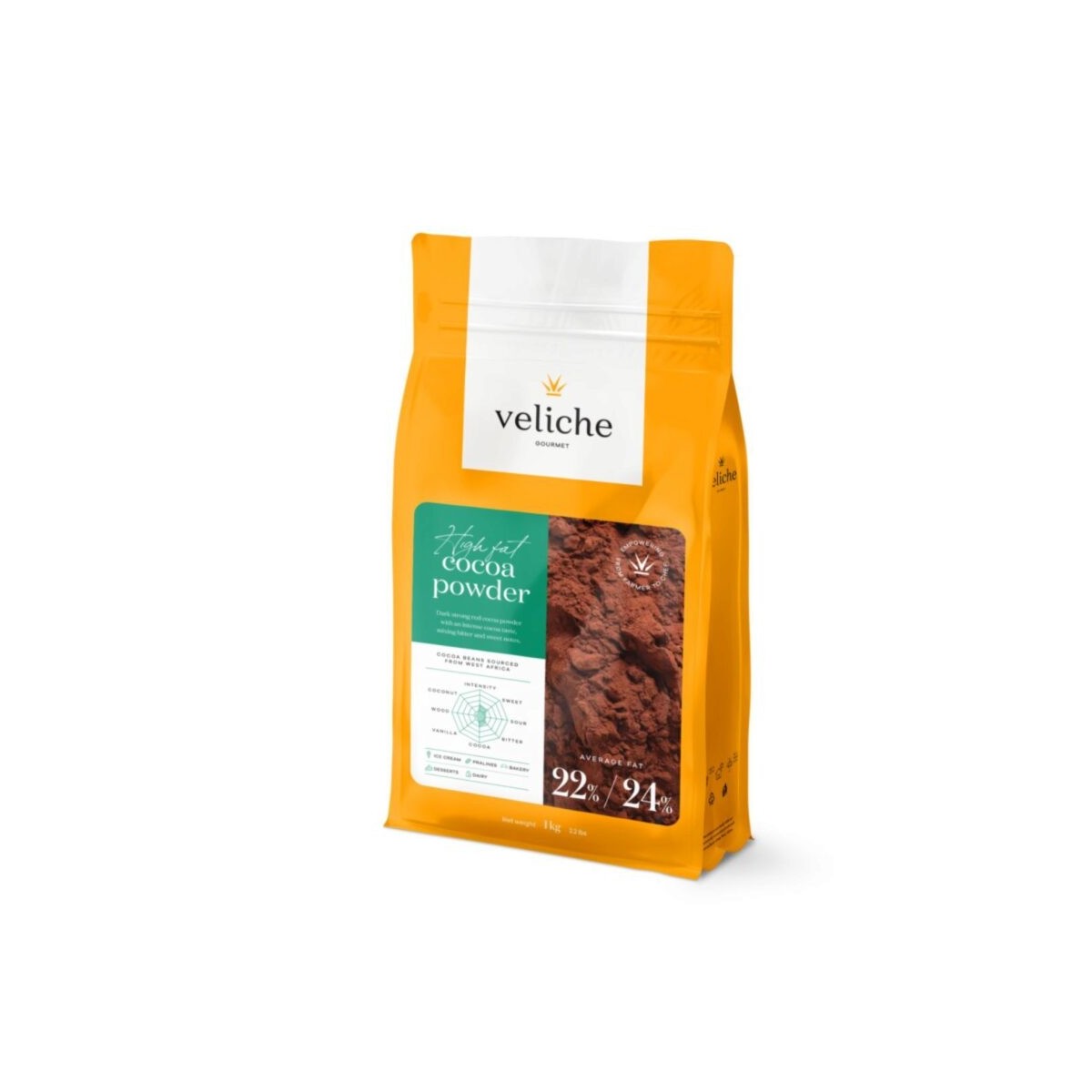 95607 VELICHE HIGH FAT CACAO POWDER 1 KG   BAG