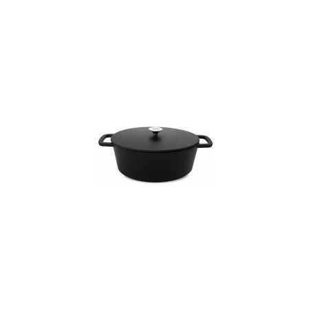 BAUMALU "BLACK DESIGN" COCOTTE FONTE OVALE 34CM 7.2L