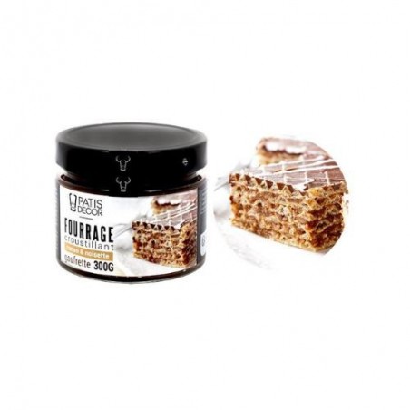 PATISDECOR KROKANTE CACAO HAZELNOOT WAFELVULLING 300GR