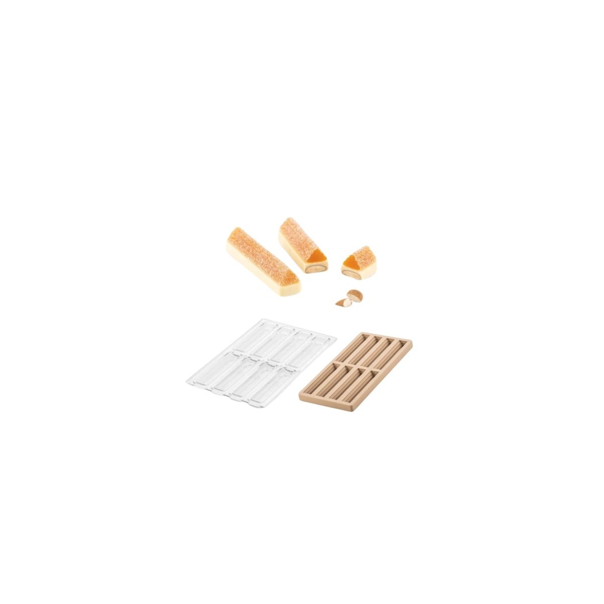 SILIKOMART MOULE A PRALINES TRITAN CH016 KIT BAR TRONCO 12X2,5XH1CM + ICHB01 MOULE SILICONE