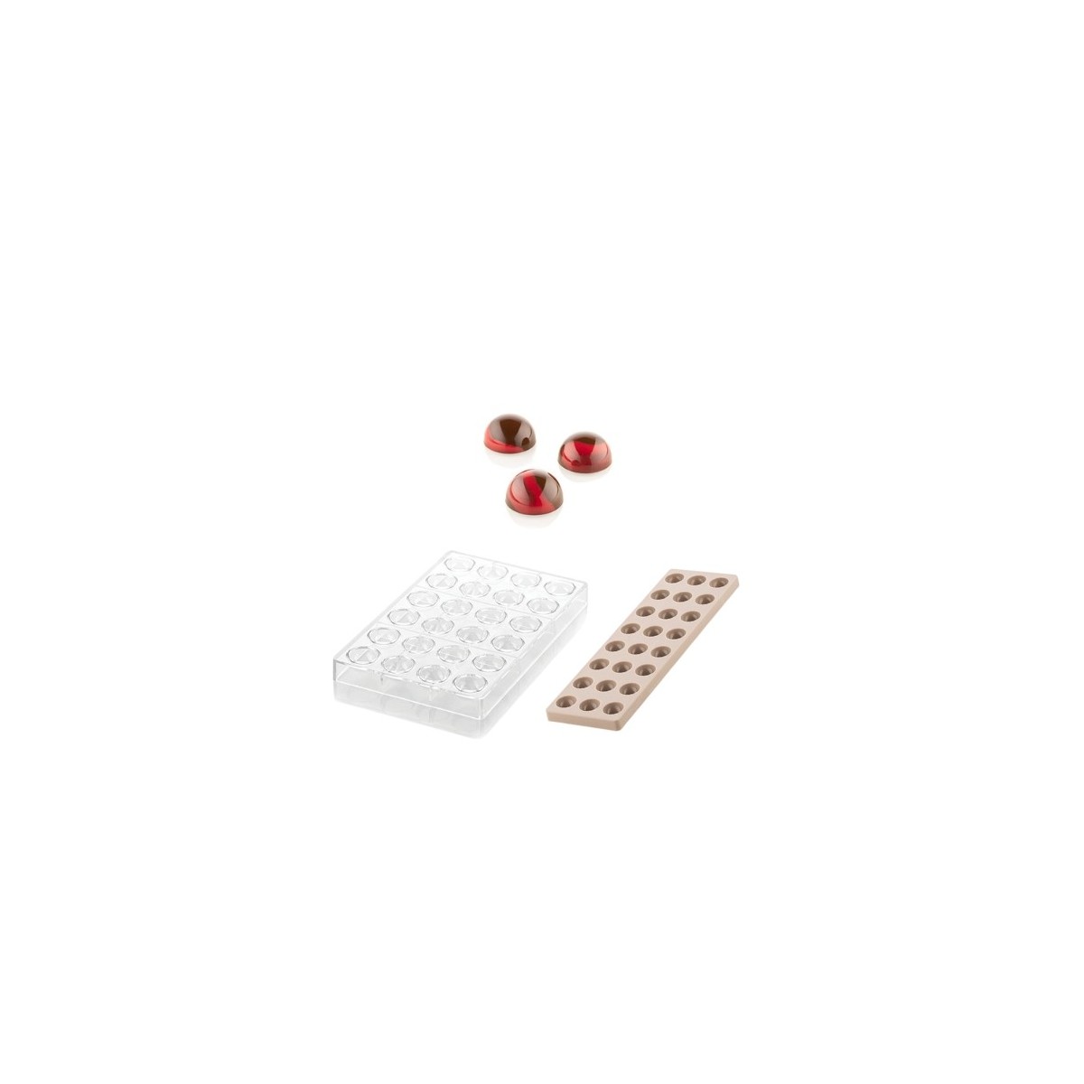 SILIKOMART TRITAN PRALINES MAL CH013 KIT SEMISFERA 01 + SILICONE MAL N.24 Ø3,1CM H1,6CM