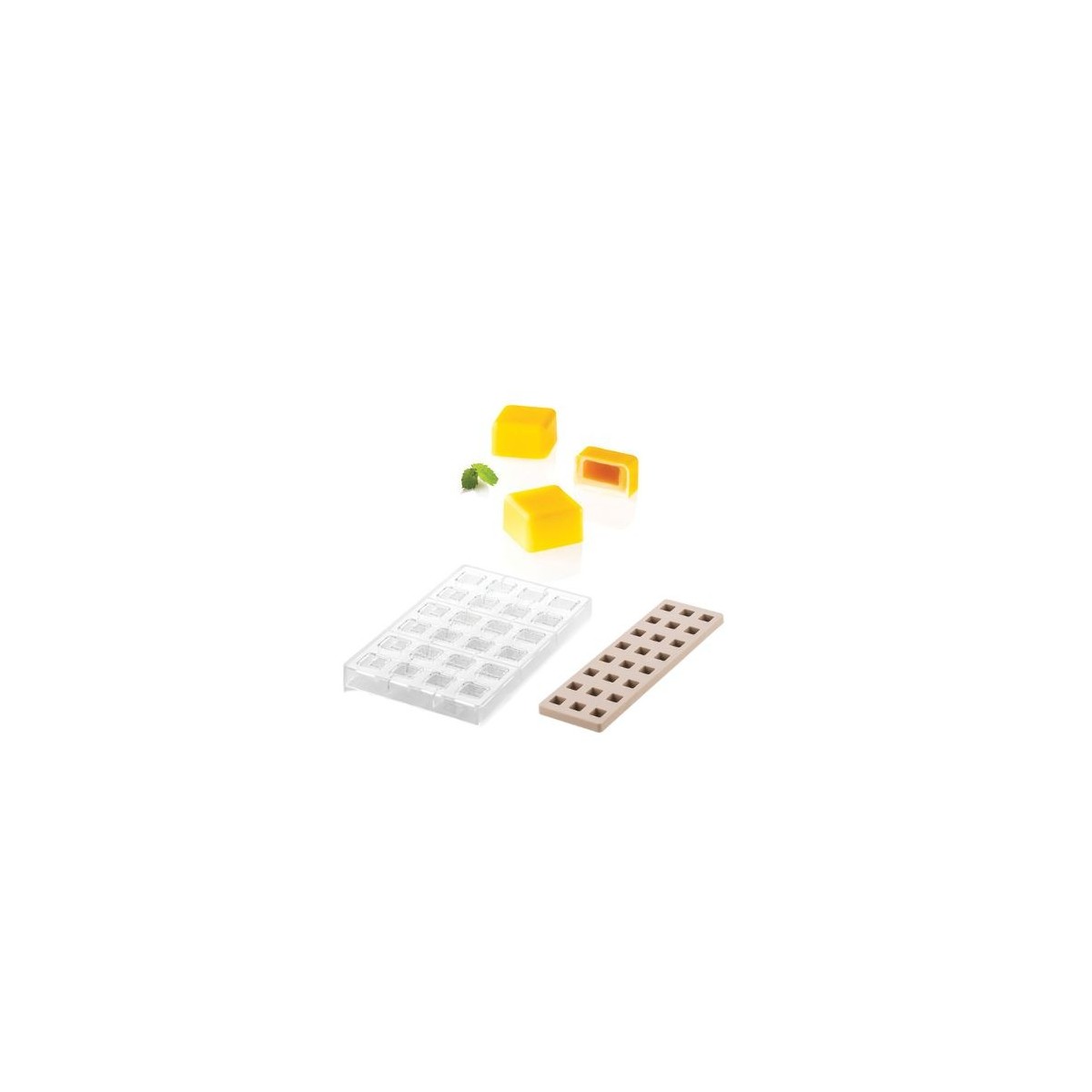 SILIKOMART TRITAN PRALINE MOULD CH015 KIT QUADRO 01 2,5X2,5XH1,5CM + ICH015 SILICONE MOULD 