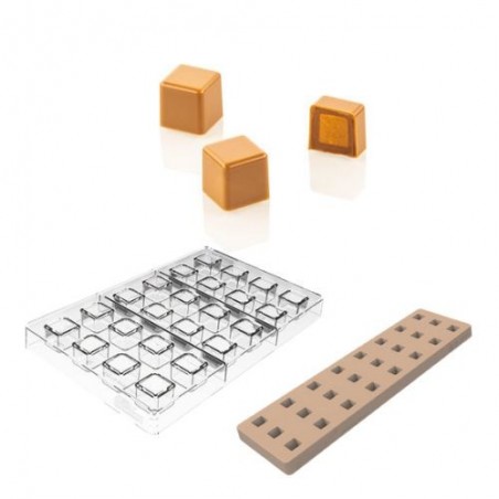 SILIKOMART MOULE A PRALINES TRITAN CH029 KIT CUBO 01 2,1X2,1XH2,1CM + ICH029 MOULE SILICONE