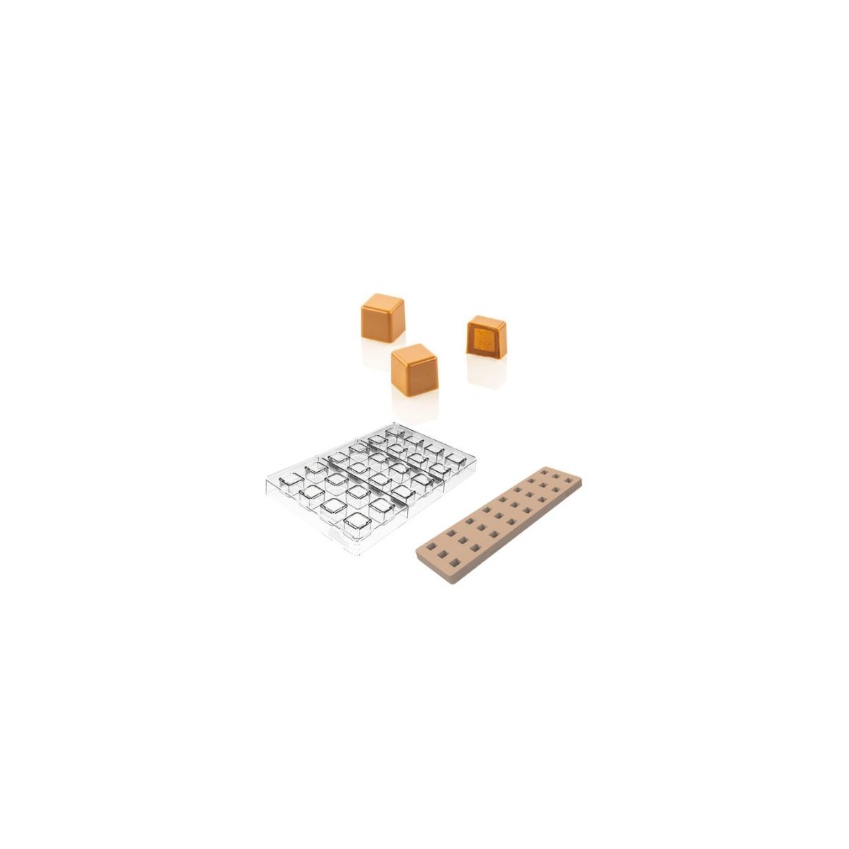 SILIKOMART MOULE A PRALINES TRITAN CH029 KIT CUBO 01 2,1X2,1XH2,1CM + ICH029 MOULE SILICONE