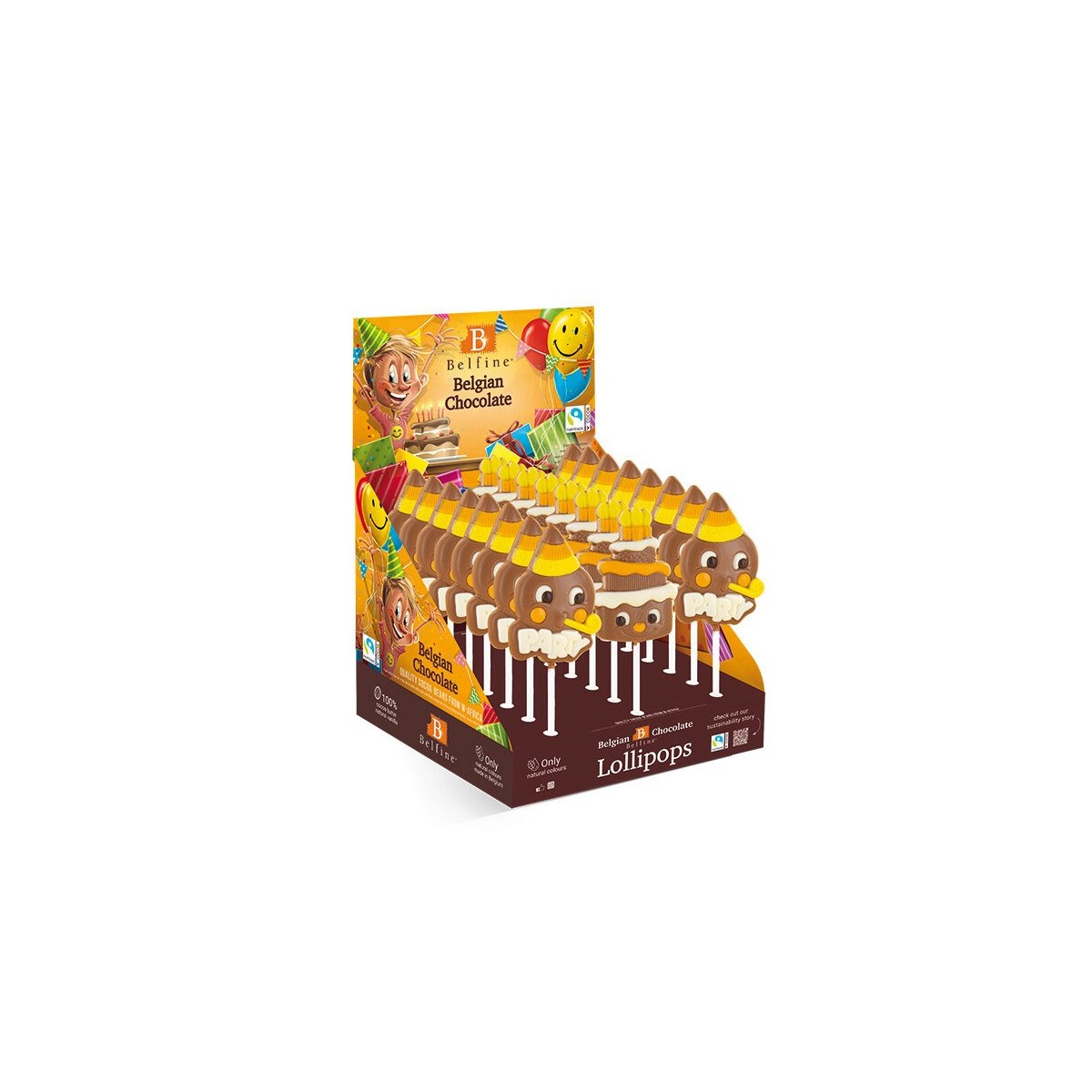 LOLLY'S YUMMY GEKLEURDE MELK 24 X 25GR