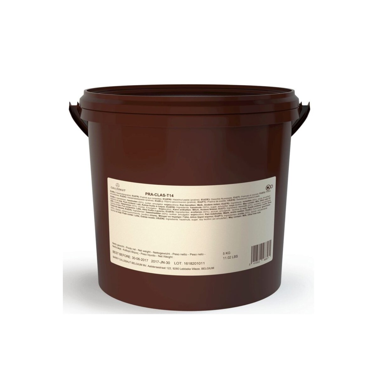 CALLEBAUT PRA CLASS T14 HAZELNUT PRALINE BUCKET OF 5KG  KG 