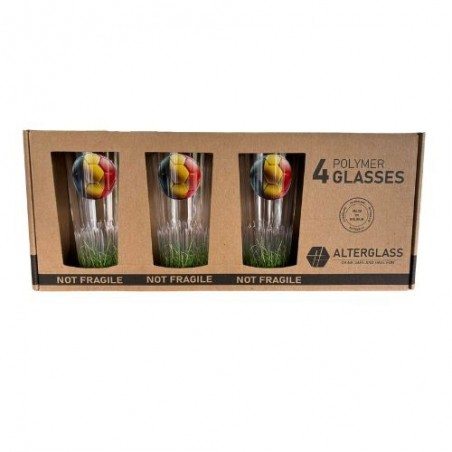 EURO 2024 POLYMER GLASSES 4PCS