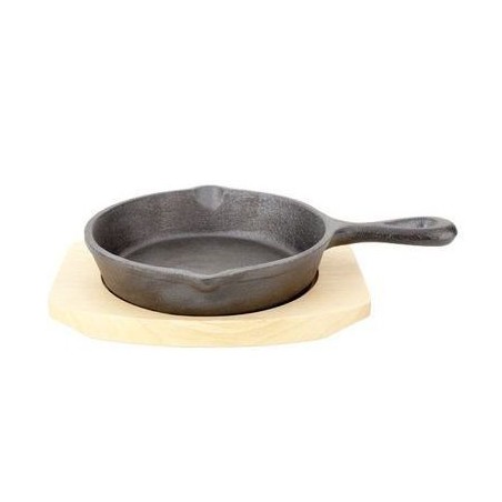 C&T PLAT A GRATIN FONTE 1 POIGNEE 13.5CM S/PLANCHEBOIS  