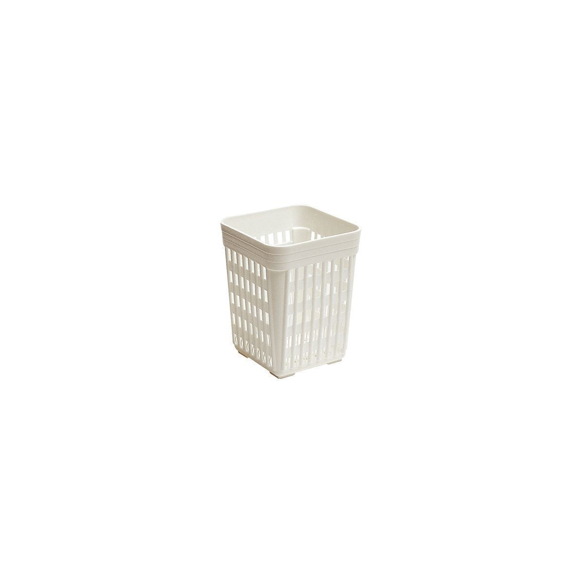 PANIER A COUVERTS CARRE POLYETHYLENE BLANC