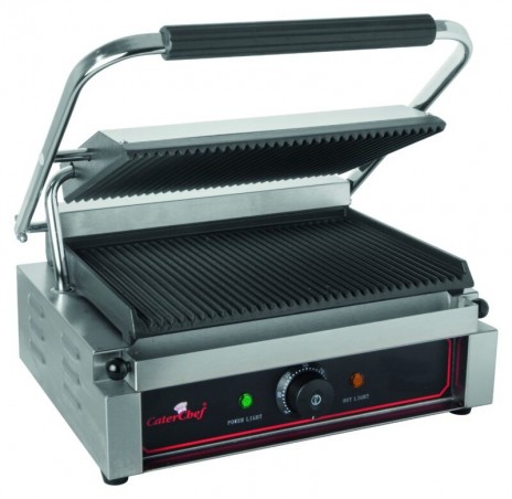 CATERCHEF CONTACT GRILL SOLO GRANDE 2200W RAINURES- 21HX41X40 MONO