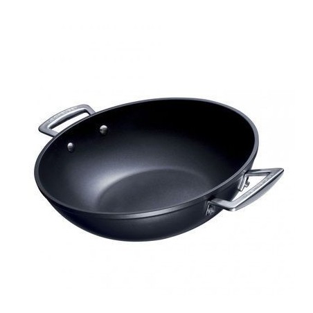 LE CREUSET LES FORGEES WOK ANTI-ADH.32CM2 POIGNEES