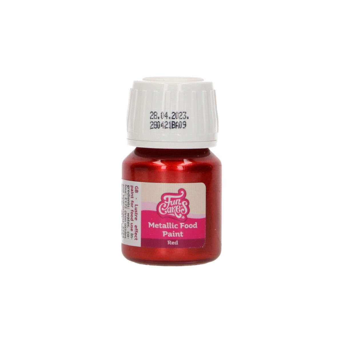 FUNCAKES PEINTURE ALIMENTAIRE 30ML ROUGEMETALLIQUE