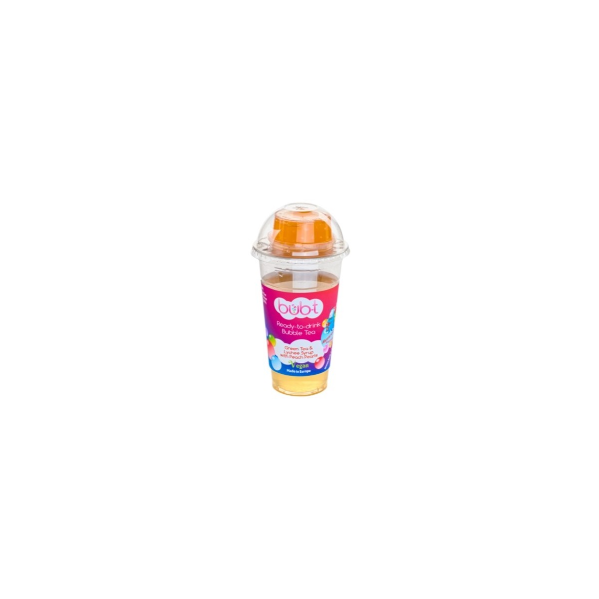 BUB-T THÉ VERT AROMATISÉ LITCHI ET PERLES PÊCHE 460ML 