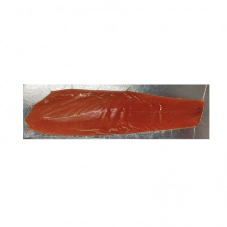 GEROOKTE ZALM MACHINE GESNEDEN  VERS