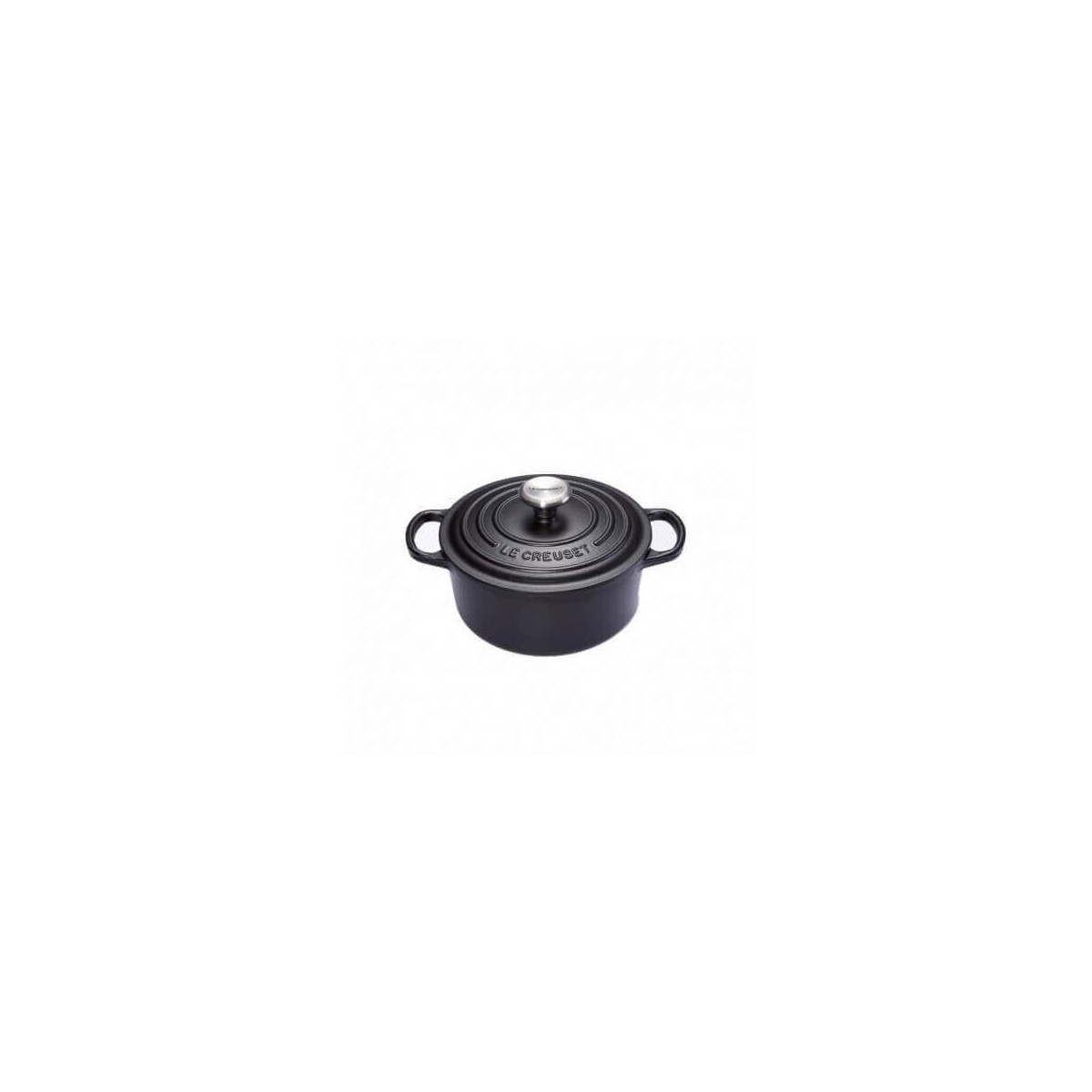 LE CREUSET COCOTTE RONDE 18CM NOIR 1.8L 2P