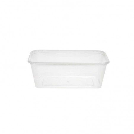 MICROWAVEABLE TRANSPARENT PP TRAY 750ML 25PCS