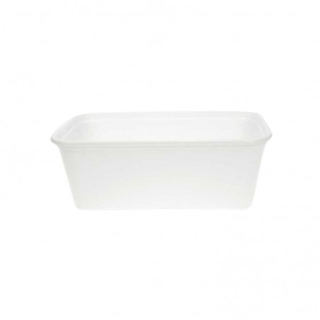 MICROWAVEABLE WHITE PP TRAY 750ML 25PCS