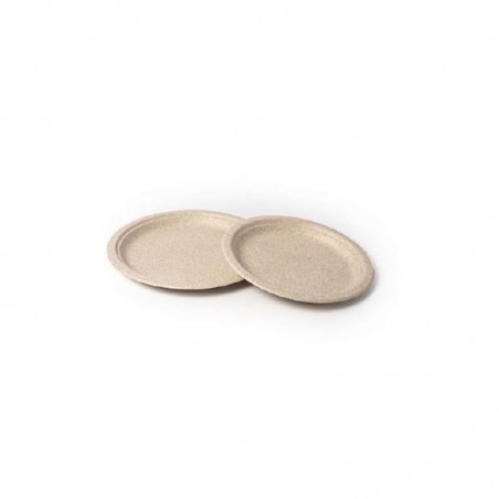 ROND NATUURLIJK TARWEPULP BORD Ø18CM 50ST