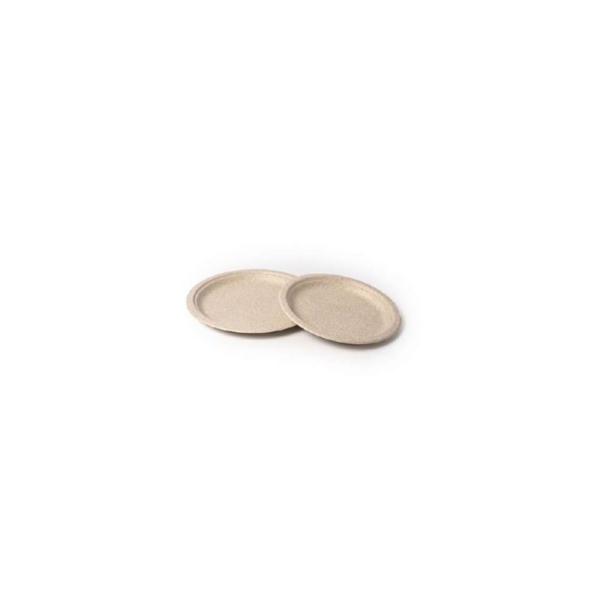 ROUND NATURAL WHEAT PULP PLATE Ø18CM 50PCS