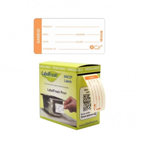 LABELFRESH PRO 250 ETIQUETTES HYDROSOLUBLES 3X6CM SAMEDI