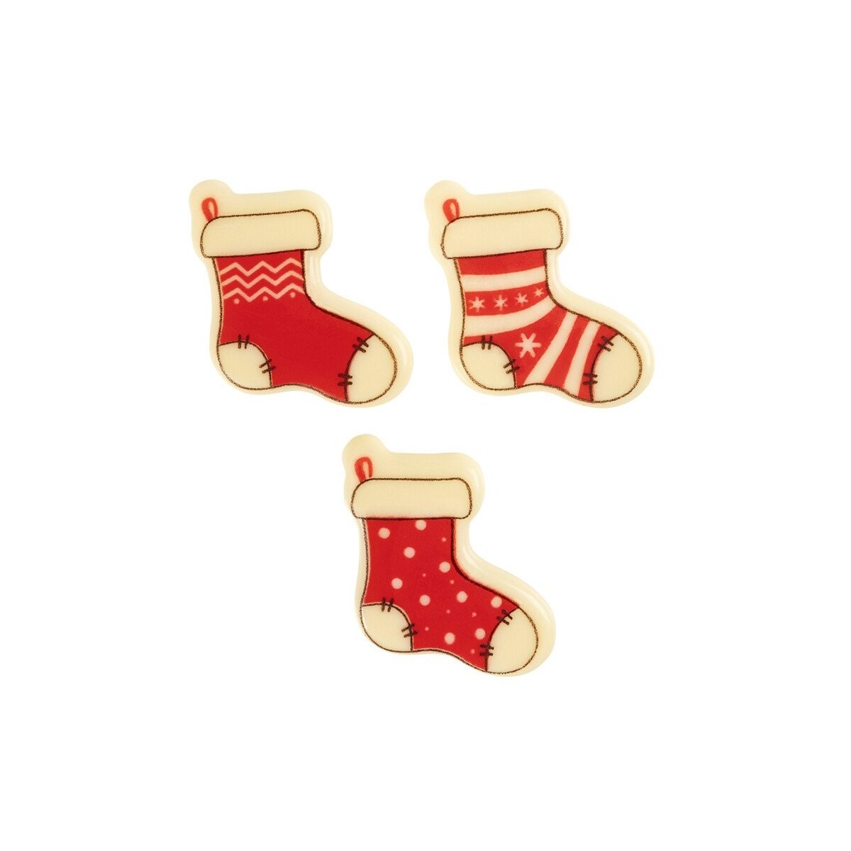 15464 CHAUSSETTE NOËL AVEC BOUCLE 2,6X4 CM 160PCS 