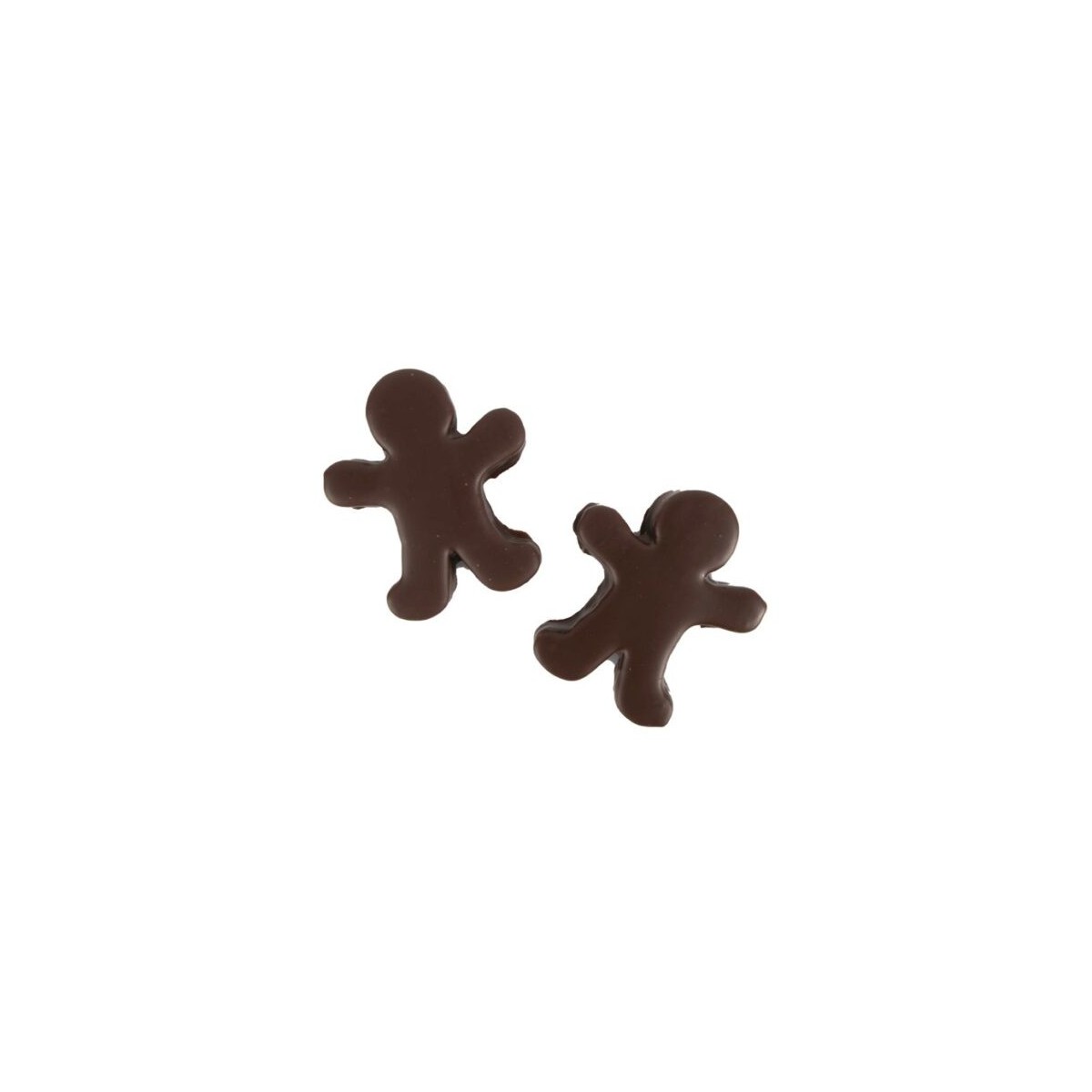 MALLOWS GINGERBREAD MEN MARSHMALLOW VANILLE CHOC ZWART/MELK ASS 6,6X8,5CM 40ST OP BEST