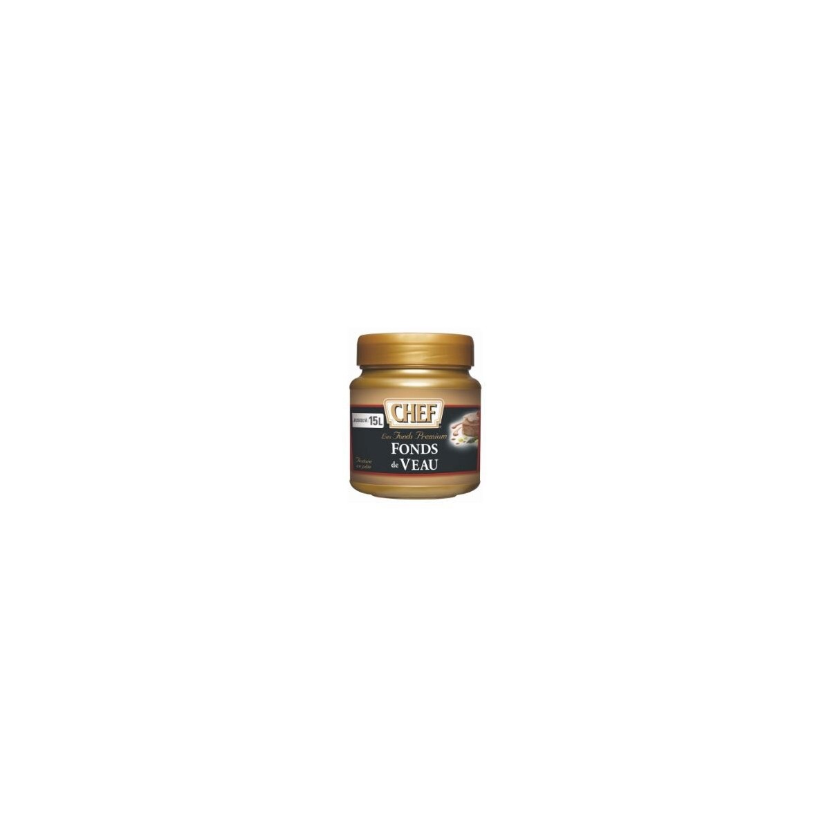 CHEF FOND BRUN DE VEAU PREMIUM LIÉ PATE (15L) 640G S/CDE PAR 6 POTS