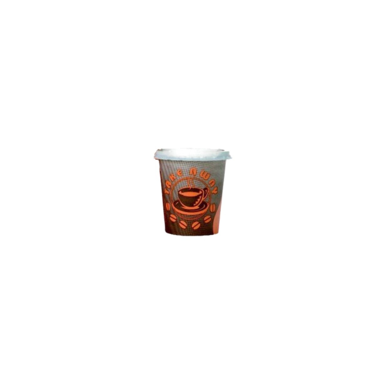 CARDBOARD COFFEE CUPS 220CC WITH LID 100PCS