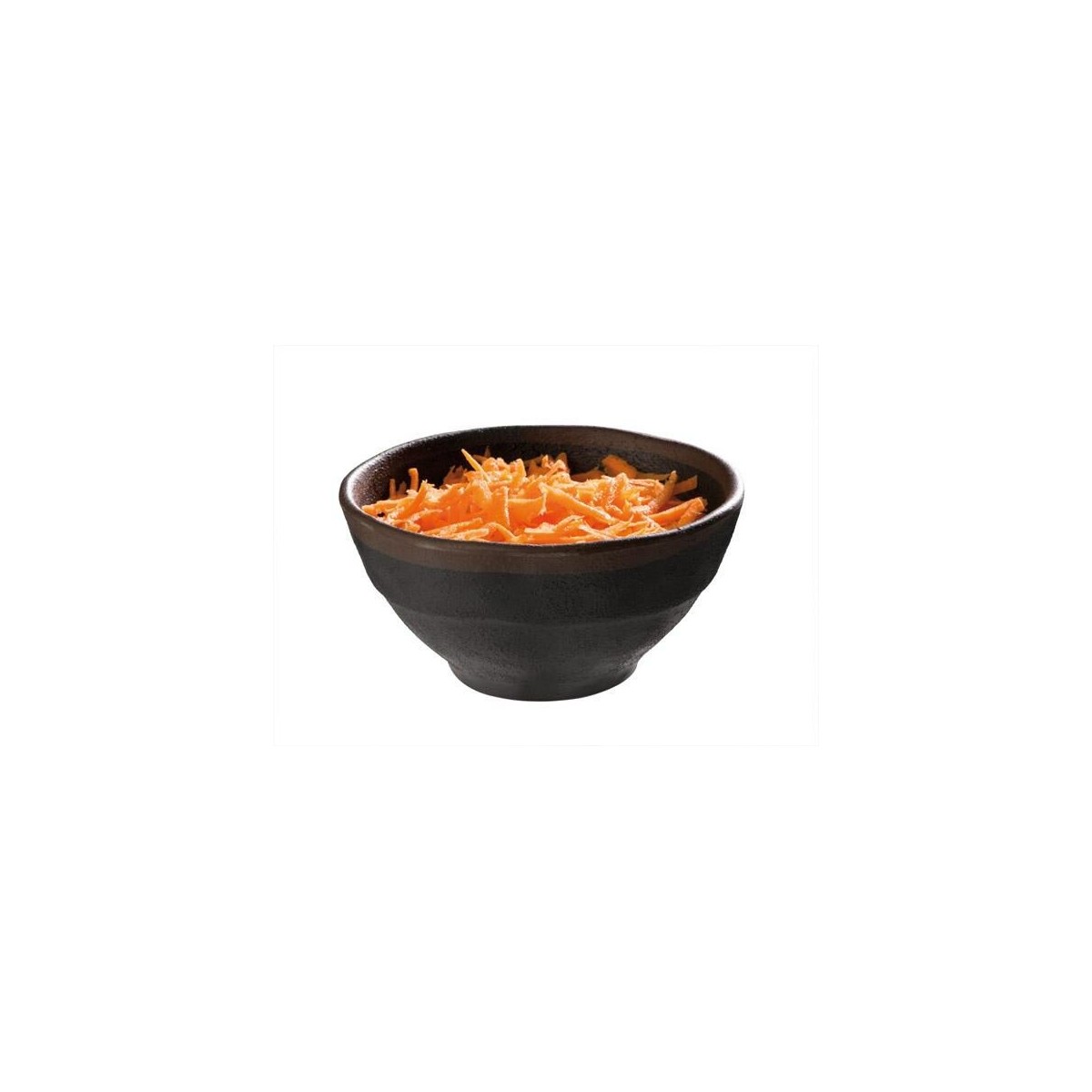 APS MARONE ROUND MELAMINE SALAD BOWL 11XH5.5CM -0.2L BLACK BROWN EDGE