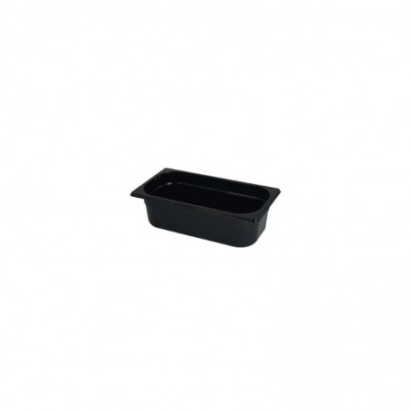 BLACK POLYPROPYLENE 1/3 GN TRAY 3.3L H10CM HACCP-40+80° GASTROPLUS