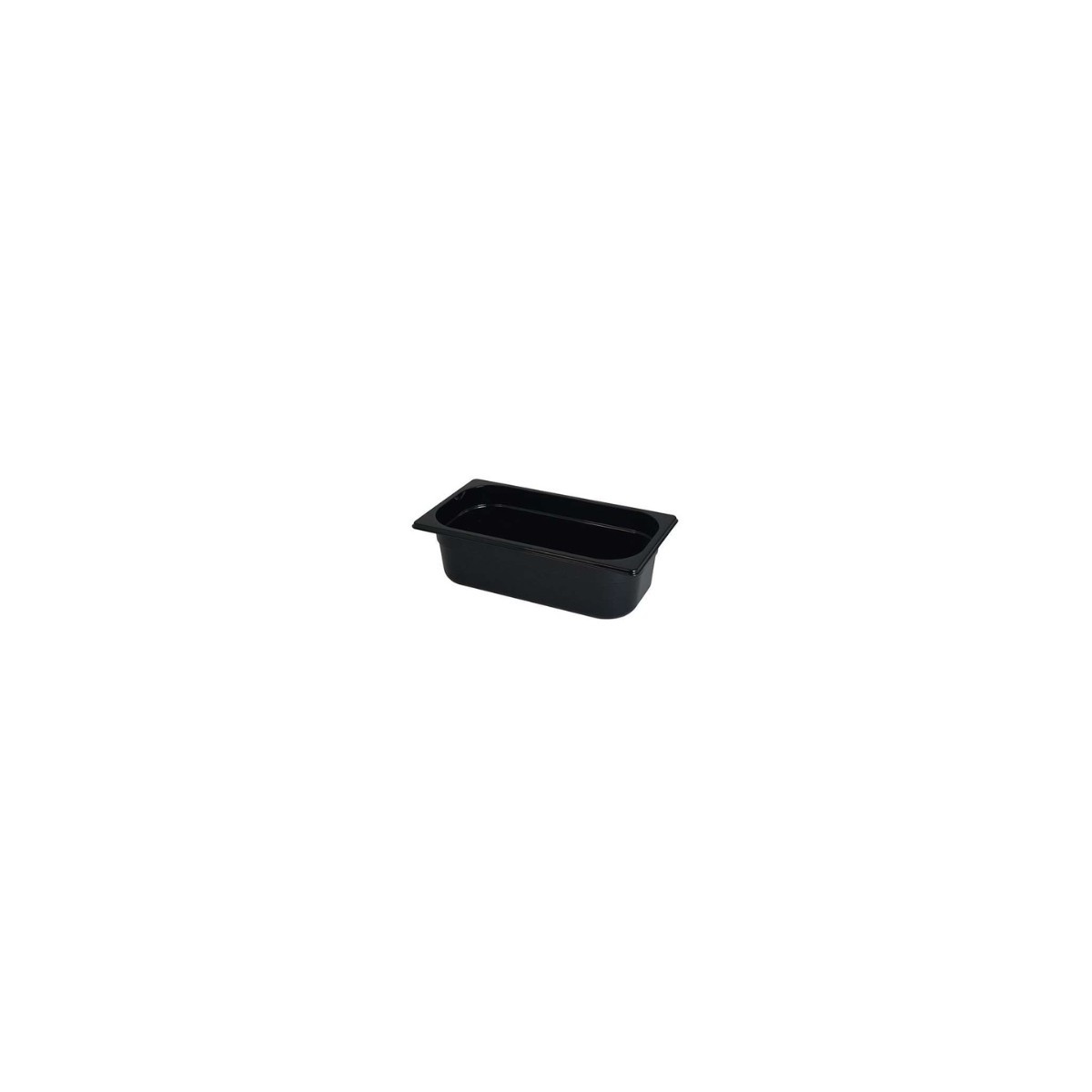 BLACK POLYPROPYLENE 1/3 GN TRAY 3.3L H10CM HACCP-40+80° GASTROPLUS