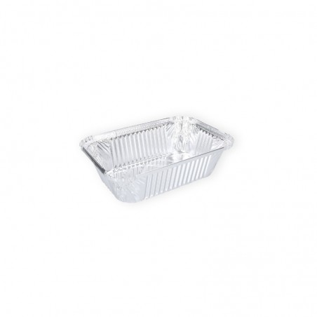 RECTANGULAR ALUMINUM TRAY 825CC WITH LID 100PCS FOSTPLUS INCLUDED