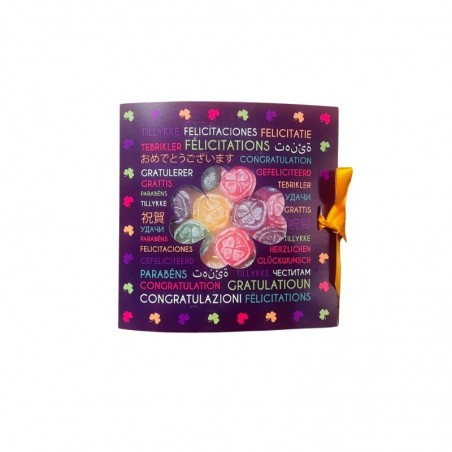 LUCKY SWEET ASSORTED CANDY 65GR CARD "CONGRATULATIONS"