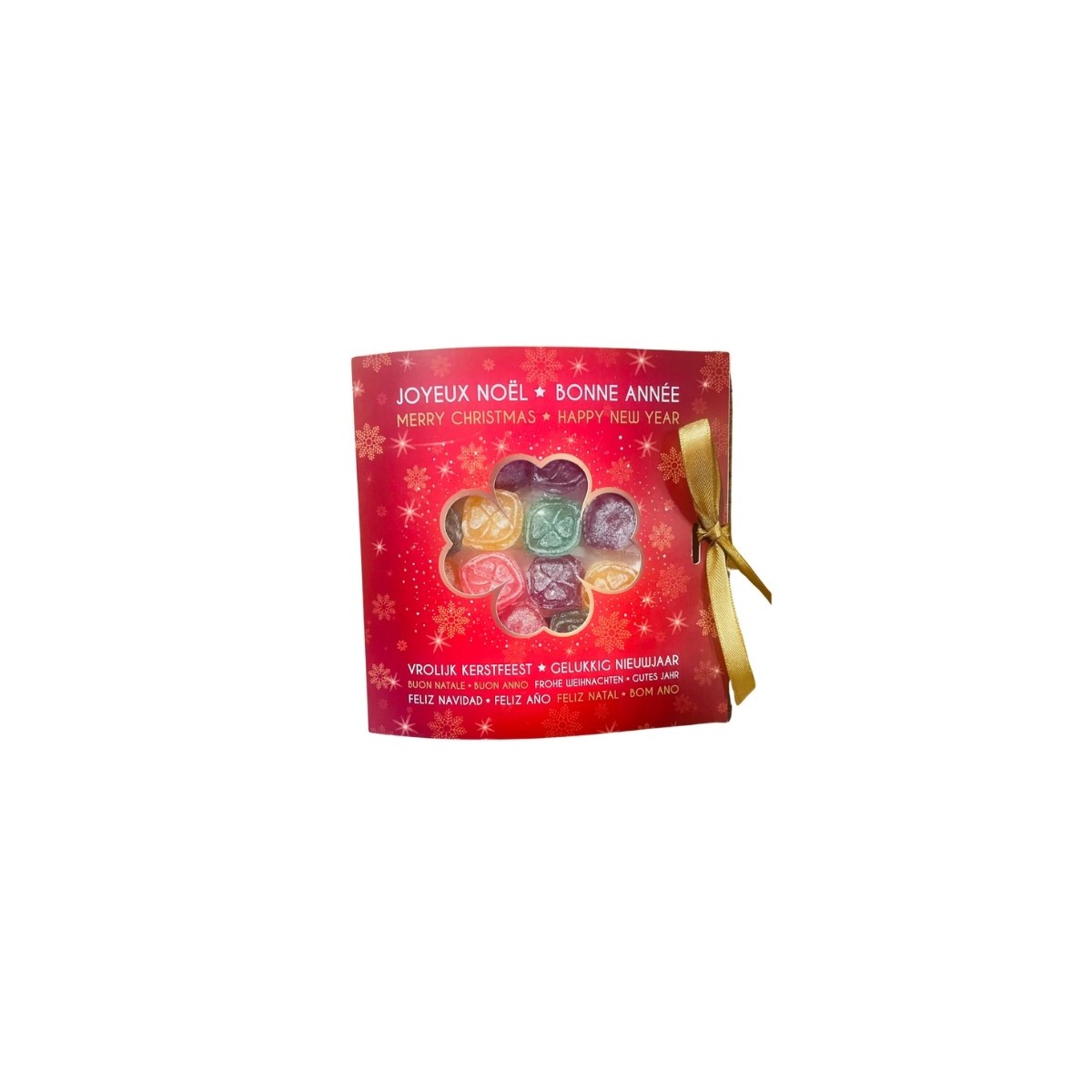 LUCKY SWEET ASSORTED CANDY 65GR CARD "MERRY CHRISTMAS AND HAPPY NEW YEAR"