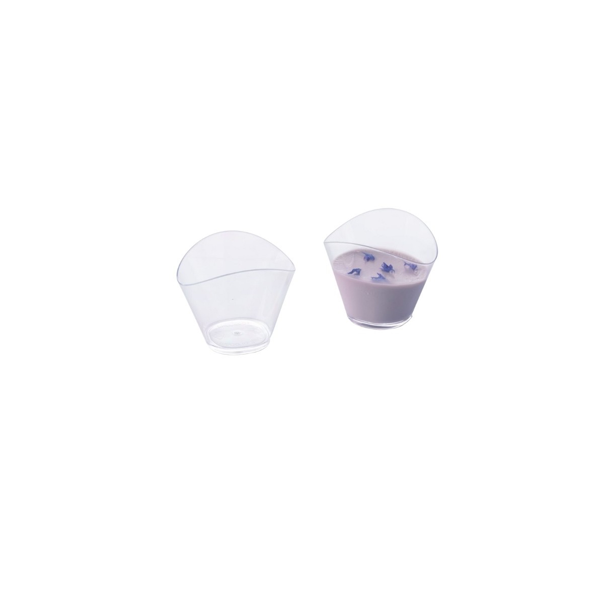 VERRINE PLASTIQUE WAVE 50ML 100PCS 6,4X4,6CM H5,3CM