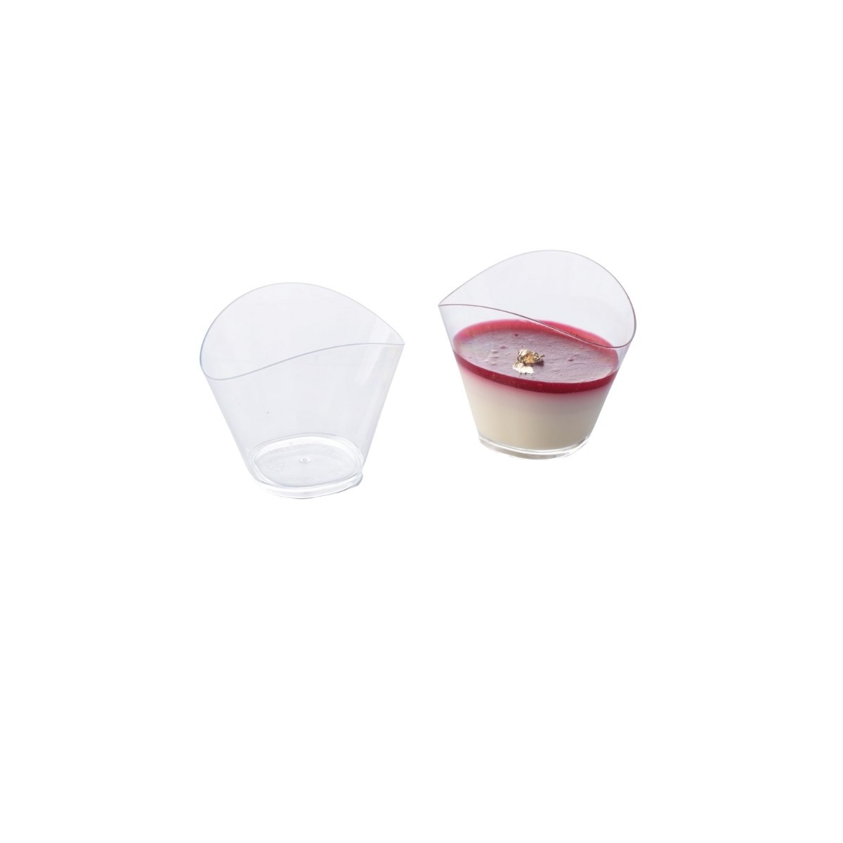 VERRINE PLASTIQUE WAVE 120ML 100PCS 8,5X6CM H7CM