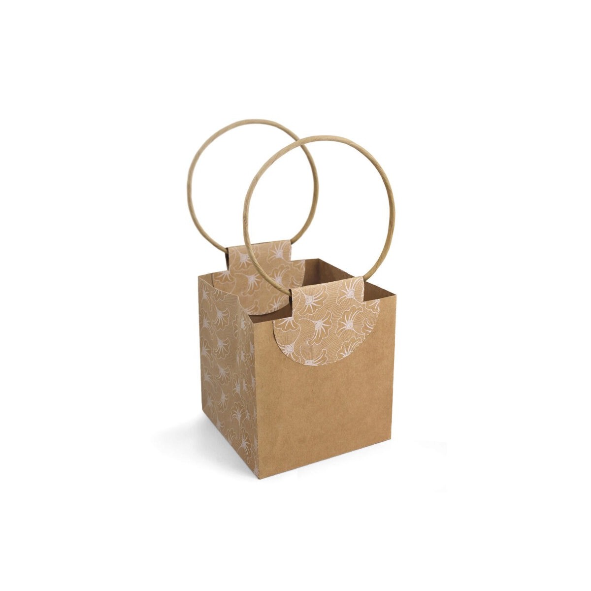 SAC PAPIER KRAFT AVEC ANSES EN CORDELETTES  180X180XH/180MM