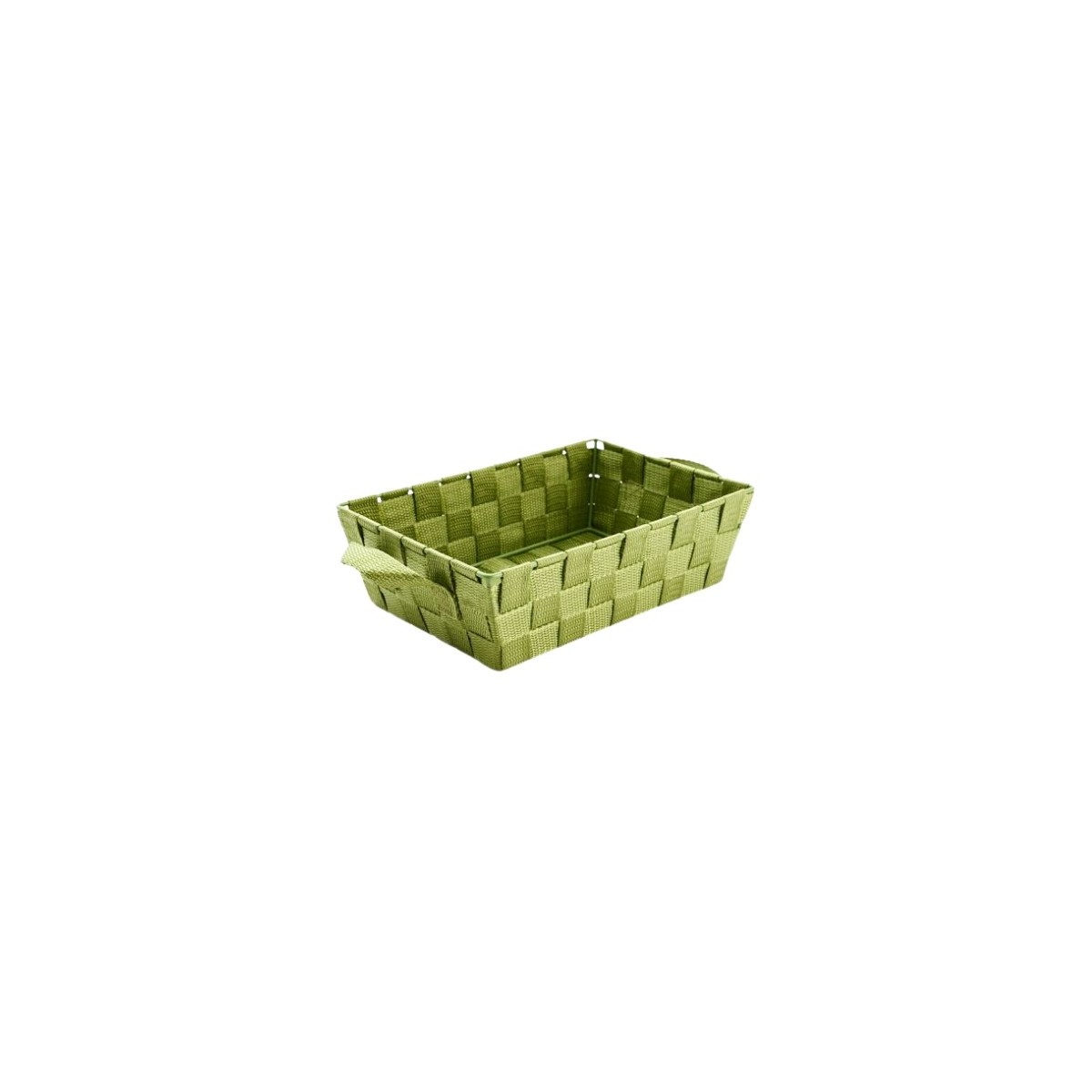 RECHTHOEKIGE MAND SM GROEN TOUW 28X19XH8CM