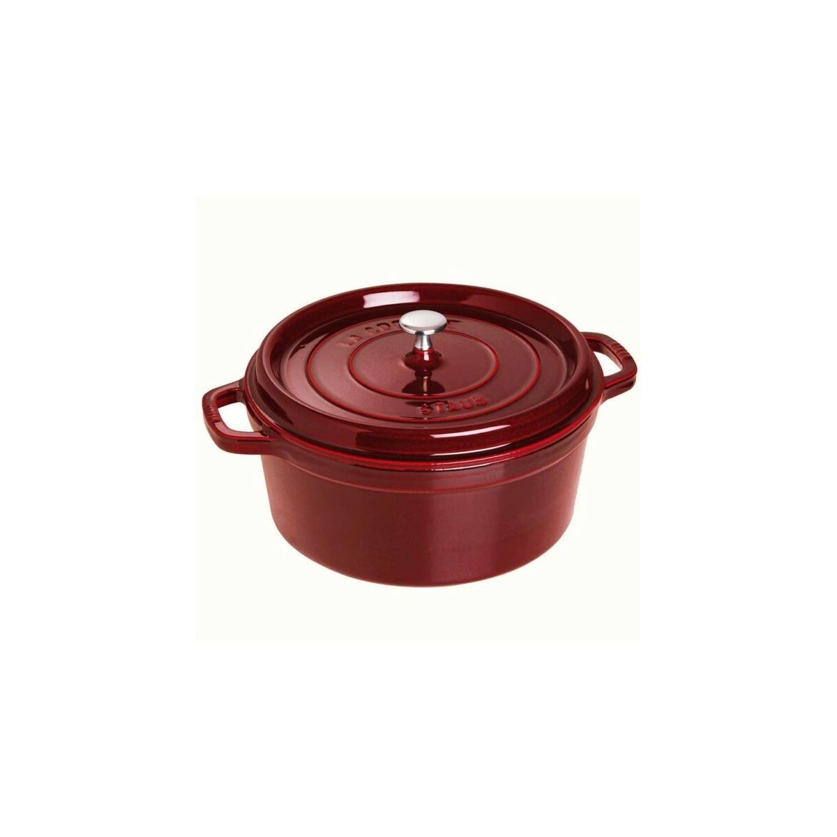 STAUB BORDEAUX RONDE BRAADPAN 24CM-3.80L