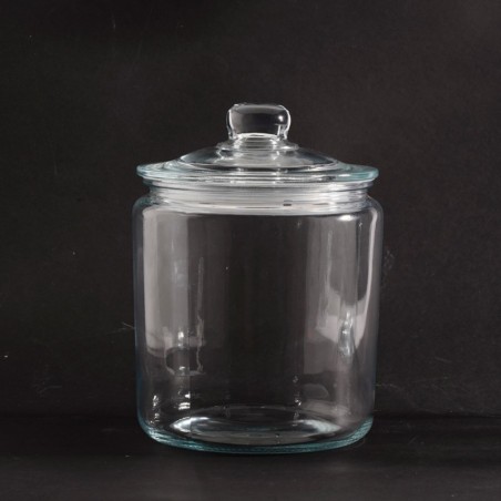 GLASS CANDY JAR WITH HERMETIC LID 3,86L Ø17,5X26CM