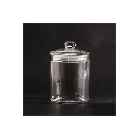 GLASS CANDY JAR WITH HERMETIC LID 1,1LØ13,5X22CM