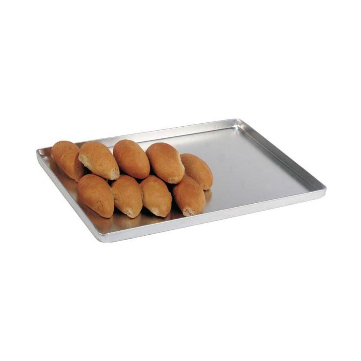 SILVER MATTE ALUMINUM TRAY 40X25XH2CM 90° PLEATED 