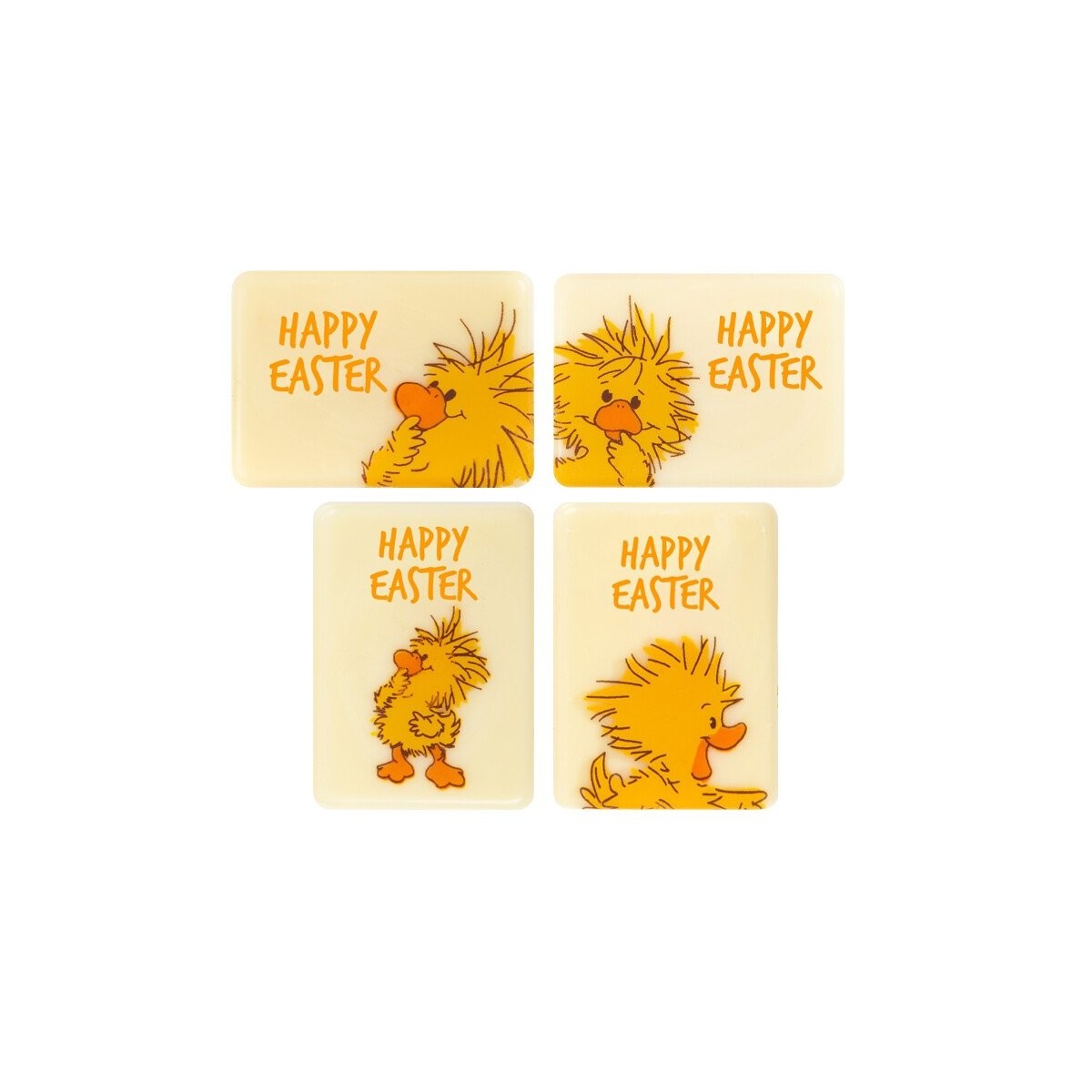 2069195 PLAQUETTE CANARDS HAPPY EASTER 4X2,8 CM 120PCS S/CDE